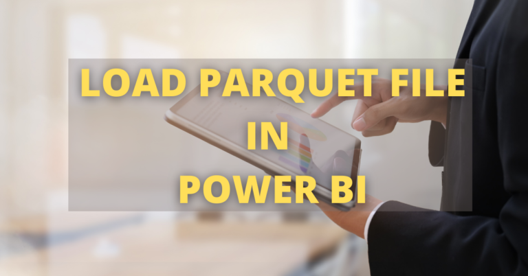 How to load parquet file in Power BI?
