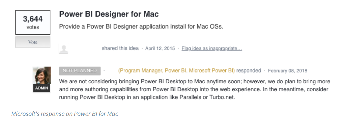 use power bi on mac